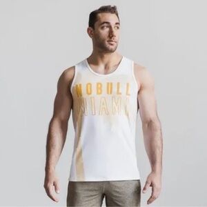 NWT NOBULL Men's Palm Tree Miami Muscle Tank - XXL - Yellow